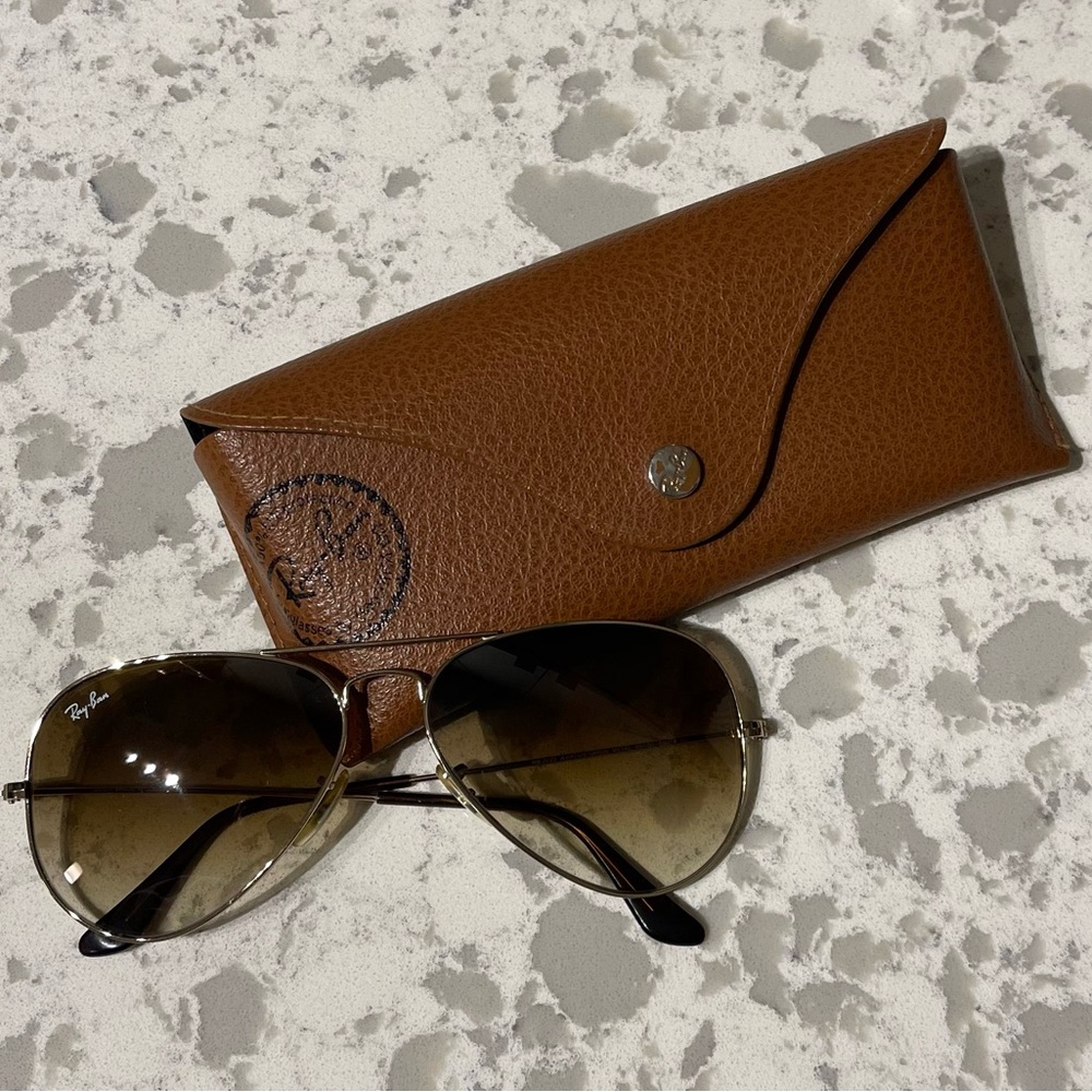 Ray-Ban Brown Aviator Sunglasses